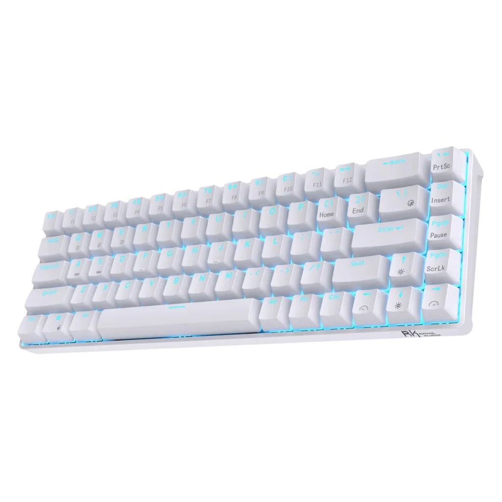 Teclado mecánico inalámbrico RK68 65% (retroiluminación monocromática)